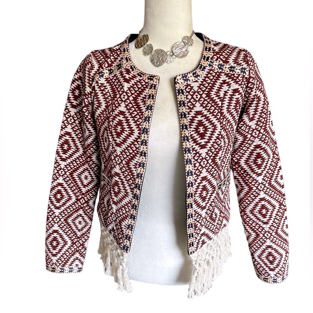 Anthropologie Tularosa Santa Fe Embroidered Ikat Jacket NWOT